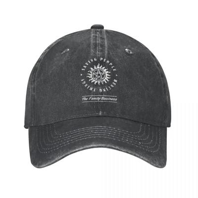 Retro Supernatural Family Business Baseball Cap Unisex Distressed Denim Headwear Outdoor Running Golf Caps Hat