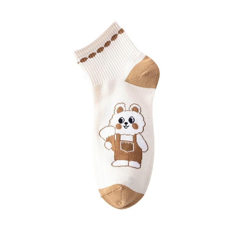 Women's Short Socks, Spring and Autumn Cotton Socks, Boneless, Deodorizing, Sweat-absorbing, Shallow Sports Socks, Summer Thin Boat Socks