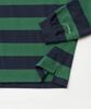 T-shirt a maniche lunghe a righe rugby LE TIGRE (Blu-Verde)