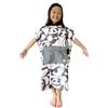 TaoTech Lightweight Surf Towel for and with Hood and Pockets Poncho/Bath Beach, Pool, Swimming, Camping, (Panda Design/Lightweight)
