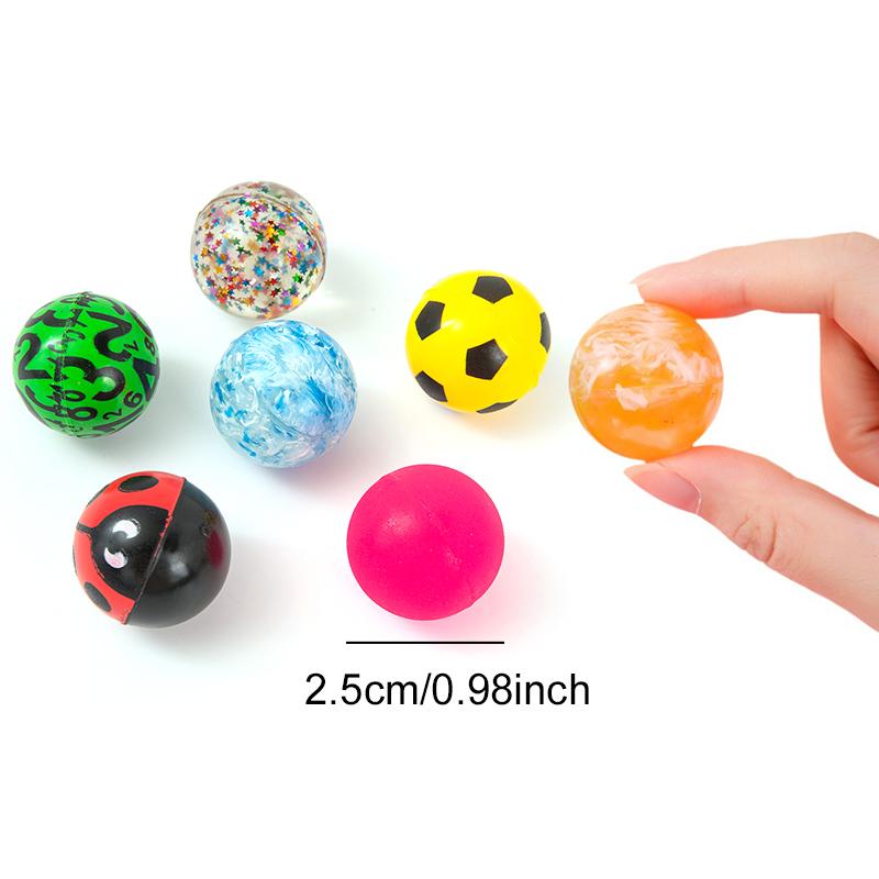 15-30PCS/Set Elastic Balls Mini Colorful Bouncy Ball 25mm Size Chasing Bouncing Interactive Game Prop for Pet Cat Dog Favors ZYF