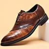 Fashion Classic Luxury Brand Men Leather Shoes Spring Trend Black Patent Leather Men's Dress Shoes Business Oxfords Casual Shoes Plus 48