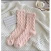 Autumn and Winter Fleece Socks, Women's Mid-calf Socks, Warm Fleece Thickened Warm Sleeping Socks, Floor Cold-proof Postpartum Socks, Thick