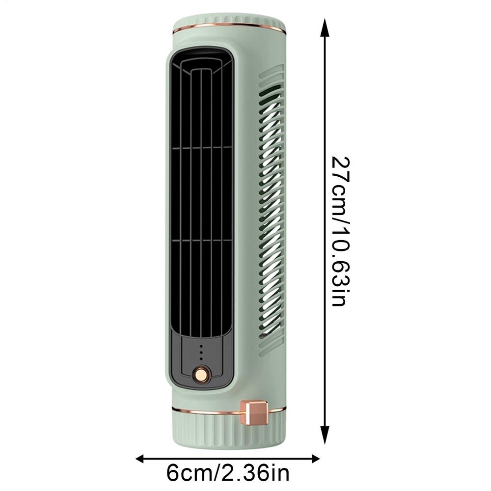 Portable Tower Fan Vertical Horizontal Cooling Electric Fan USB Rechargeable Desktop Tower Air Conditioner Fan for Home Office