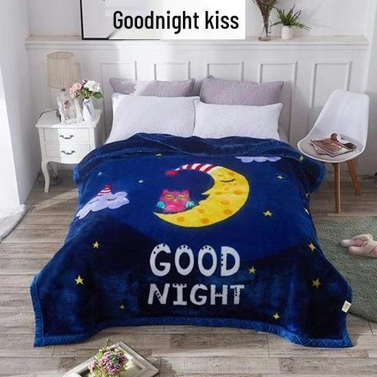 G5Z Double Layer Thickened Raschel Blanket - Cozy Autumn/Winter Quilt for Couples or Wedding Cover