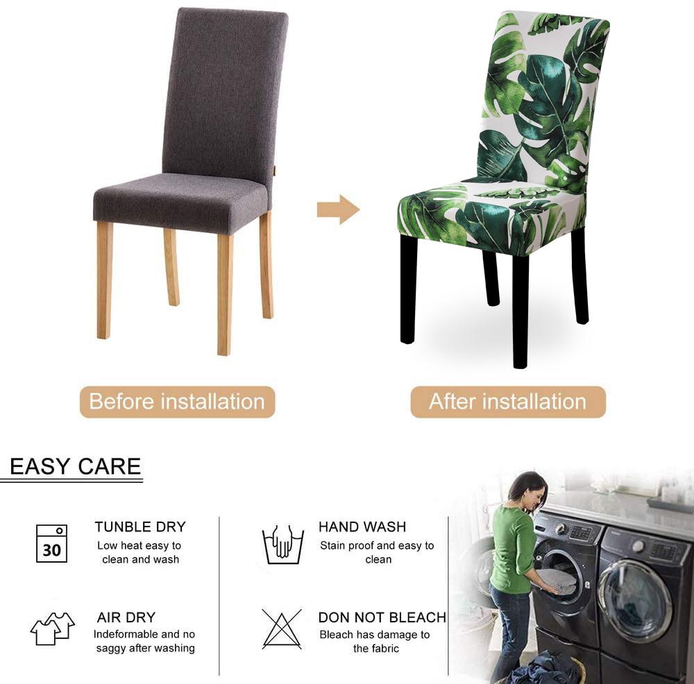 Stretch-Stuhlbezug für Esszimmerstühle, schmutzabweisend, Sitzbezug für Wohnzimmer, Hochzeit, Küche, Hotel, Zeremonie, Bankett, Büro, abnehmbar