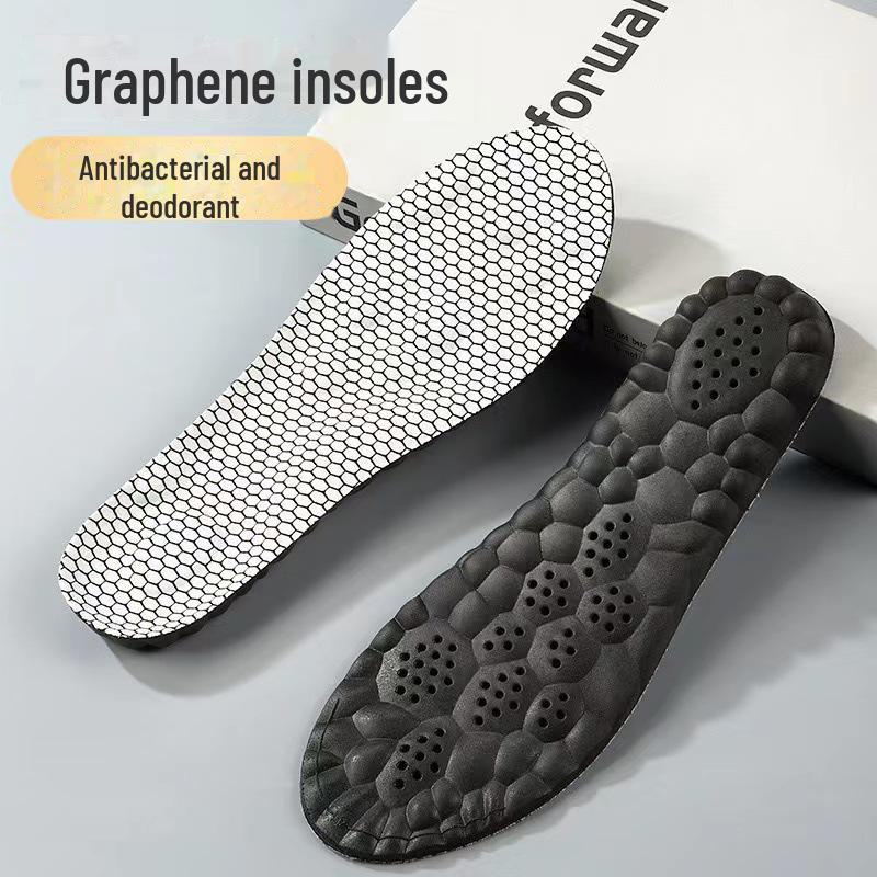 Unisex grafenové vložky do bot: Deodorizační, Masážní, Tlumící nárazy, Prodyšné, Odvádějící pot, Vysoce elastická podpora klenby pro pohodlí a žádné unavené nohy.