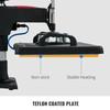 SucceBuy Hitzepresse 5in1 Hitzepressenmaschine 12x15in Clamshell Sublimation Transferdrucker Digitale Präzise Temperaturregelung