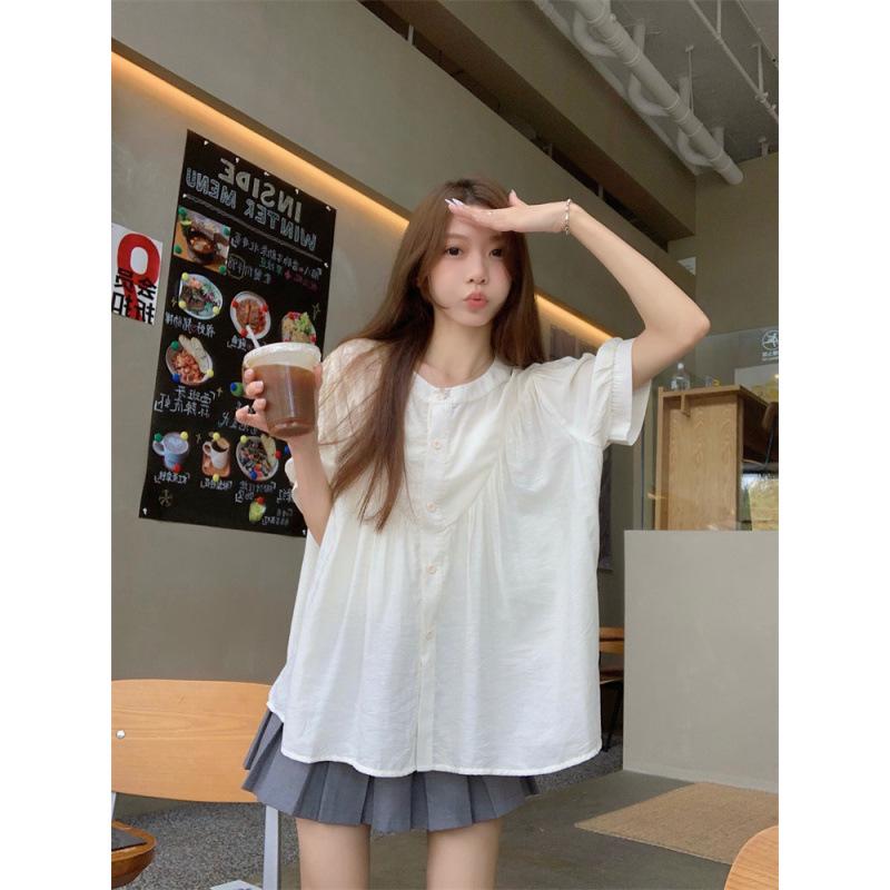Women s Trendy White Puff Sleeve Lace Collar Casual Summer Top 3XL абрикосовый
