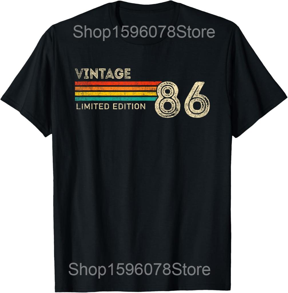 40 Years Old Classic 1986 Vintage Cassette Tape Funny 40th T Shirts Men Streetwear Tee Shirt Short Sleeve Unisex Loose Clothing