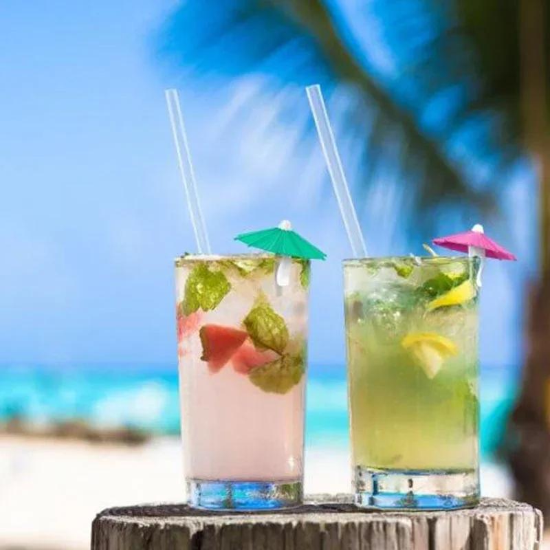 6-120PCS Wine Glass Markers Drink Fruit Cake Sticks Mini Umbrella Cocktail Parasols Wedding Decora Birthday Party Supplies