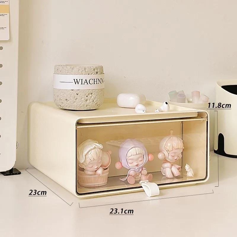 

Полка-витрина для блайнд-боксов выдвижного типа, органайзер для канцелярских товаров, акриловый прозрачный настольный выставочный шкаф, коробка для хранения