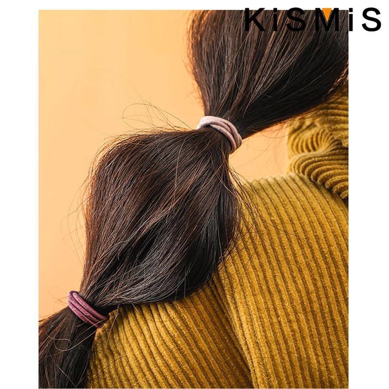100 Stück Elastische Haargummis für Mädchen Hohe Dehnbarkeit Gummibänder Grundlegende Haarringe Kleiner Kreis Haarseile Haarschmuck