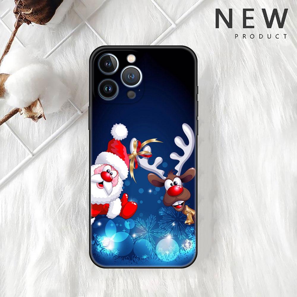 Merry Christmas Case For Apple iPhone 14 Pro Max 13 11 12 Mini SE 7 8 Plus X XS 6 6S Silicone Shell Phone Cover Soft TPU Funda