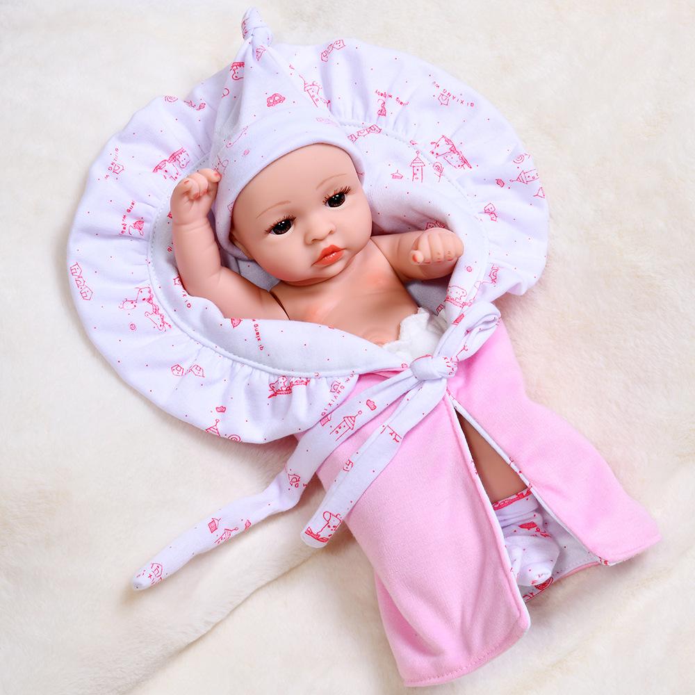 30cm Silicone Reborn Baby Doll - Soft Sleep Companion & Child Role-Playing Toy