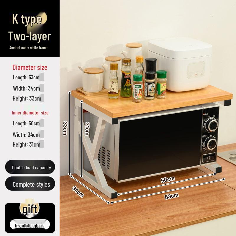 Multi-layer Kitchen Storage Rack for Microwave, Oven, and Rice Cooker