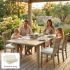 Outdoor Chair Seat Cushions Set of 2, Garden Chair Cushions with 7cm Thick Foam & Ties, Cream White