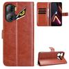 For ZTE nubia Neo 3 5G PU Leather Case with Strap Crazy Horse Texture Phone Wallet Cover