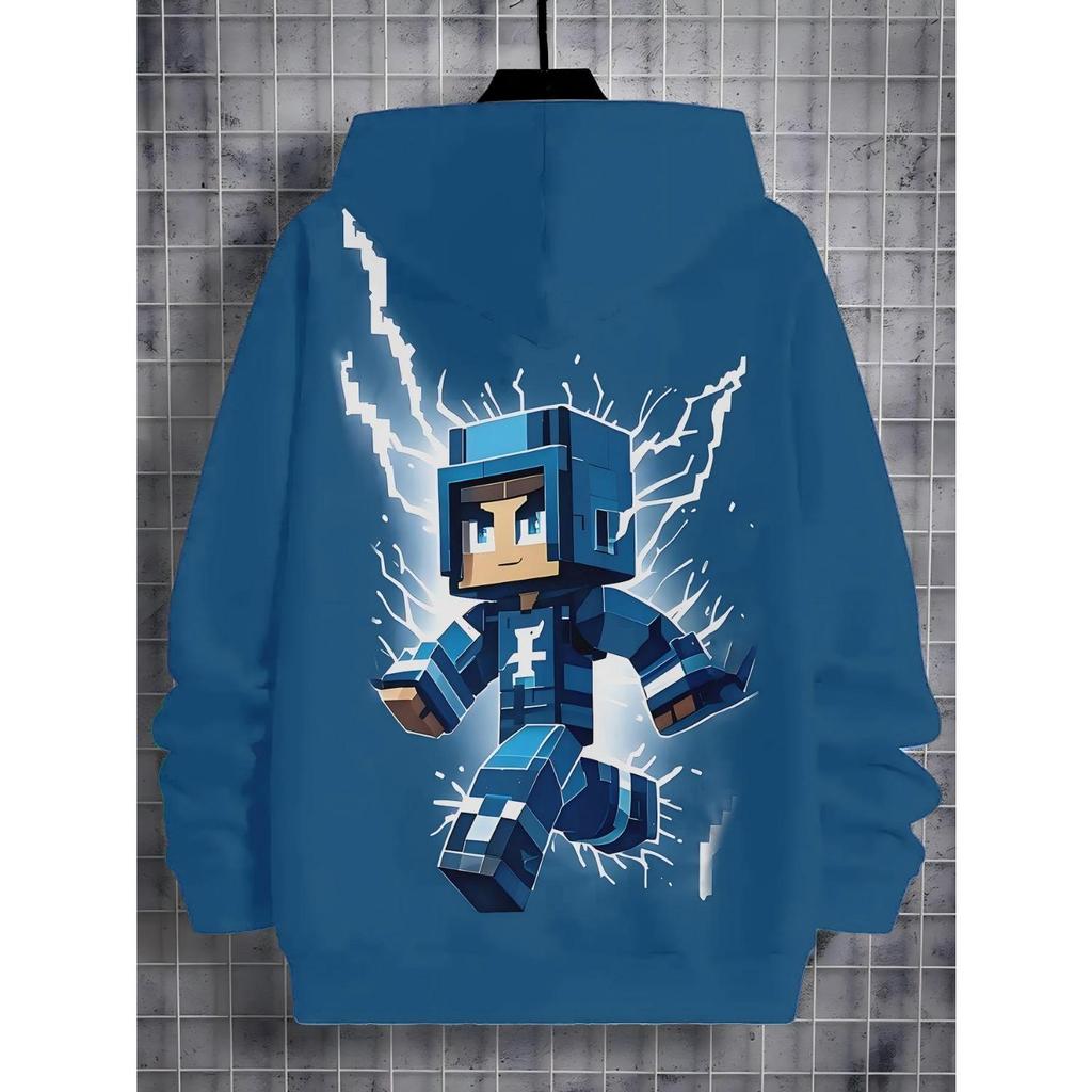 Çocuk giyimi, erkek çocuk kapüşonluları, uzun kollu, moda baskılı, ilkbahar ve sonbahar kazakları