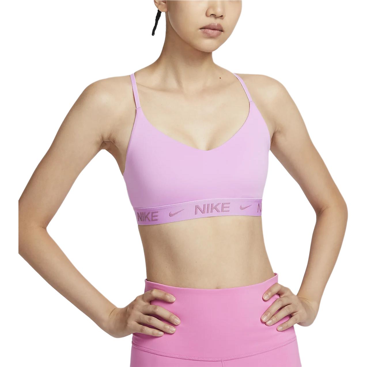 Nike Indy Dri-Fit Fashion Simple Lightweight Quick-Dry Sports Bra Women Underwear Bold-Pink FD1063-632 XS