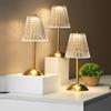 Bedroom Crystal Retro Table Lamp3 Color Touch Dimming Night Light USB Rechargeable Cordless Atmosphere Bedside Desktop Night Lig