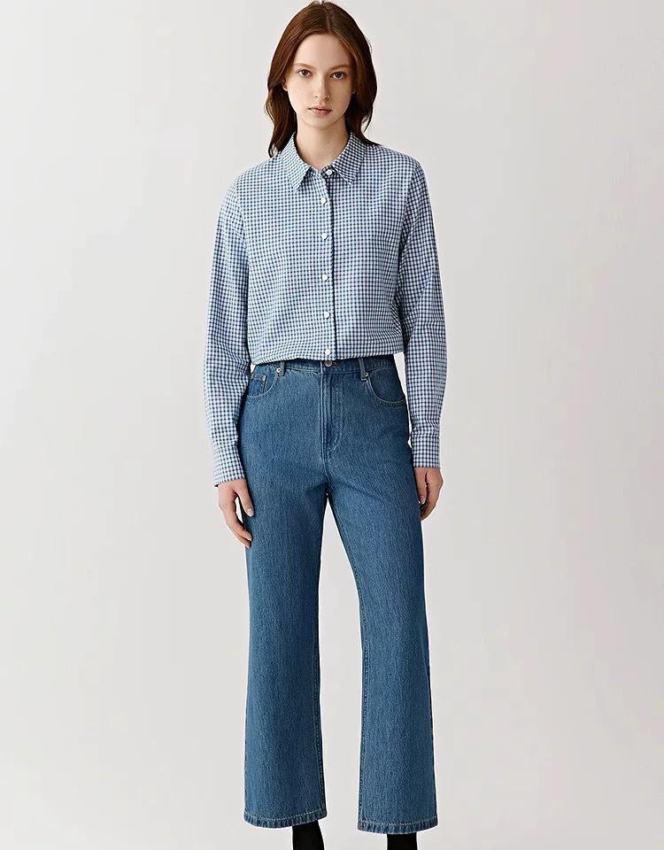 IC Xiaoye 2025 Autumn Women's Cotton Twill Long Sleeve Shirt