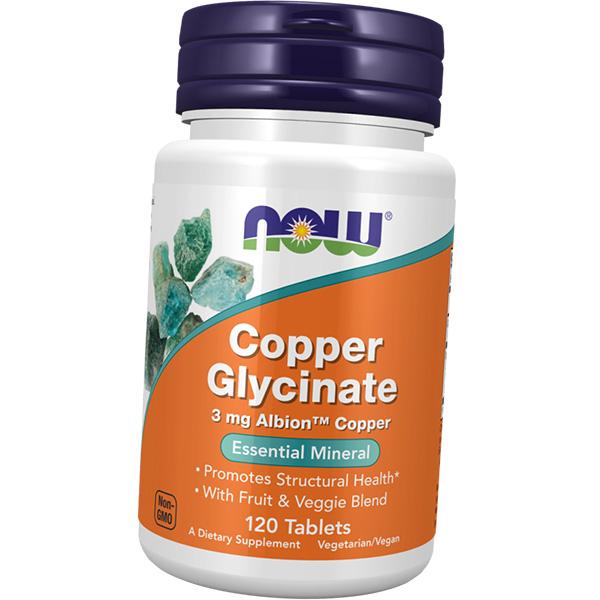 

Гліцинат Меді, Copper Glycinate 3, Now Foods 120таб (36128440) 120tab