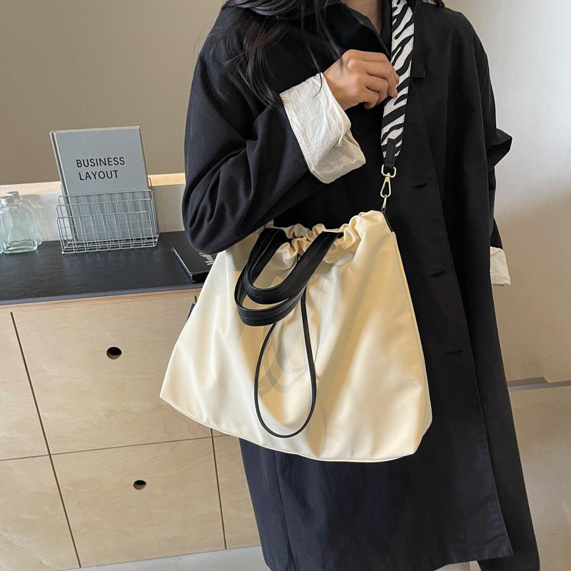 Большая вместительная сумка-ведро с завязками на шнурке женская сумка через плечо сумка — фото 6