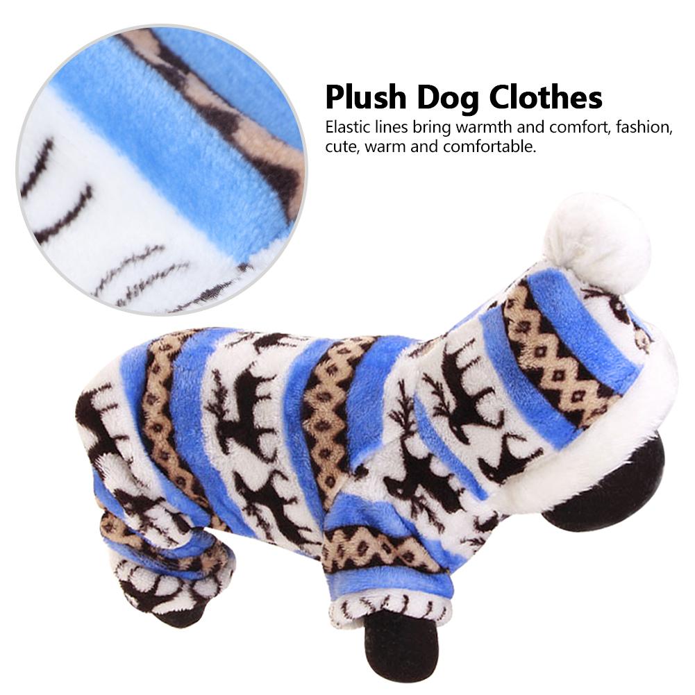 Autumn Winter Soft Plush Dog Clothes Hoodies for Small Dogs Puppy Overall Clothing Outfit
