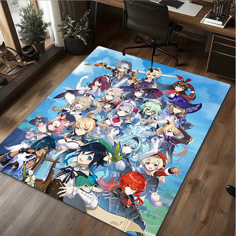 Genshin Impact Home carpet Office Decorative Carpet For Living Room Bedroom Door Mat Floor Rug Computer Chair Area Rug