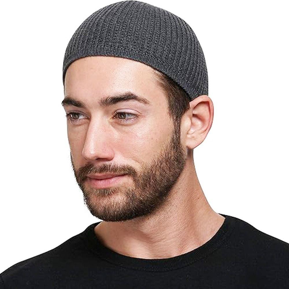 Casual Beanies Cap Solid Color Skull Hat New Kufi Cap  Men