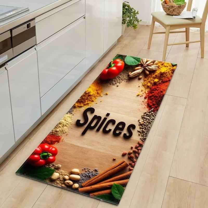 Nordic Style Plain Pattern Water Absorbing Floor Mat for Kitchen Anti-Slip Entrance Carpet for Living Room Home Decor