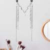 Head Chain Hair Clip Faux Crystal Inlaid Tassel Chain Decor Headgear Women Hair Decoration Photography Accessories