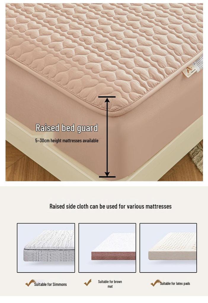 Soybean Cotton Waterproof Bed Sheet - Love Style, Mattress Protector Compatible with Simmons.