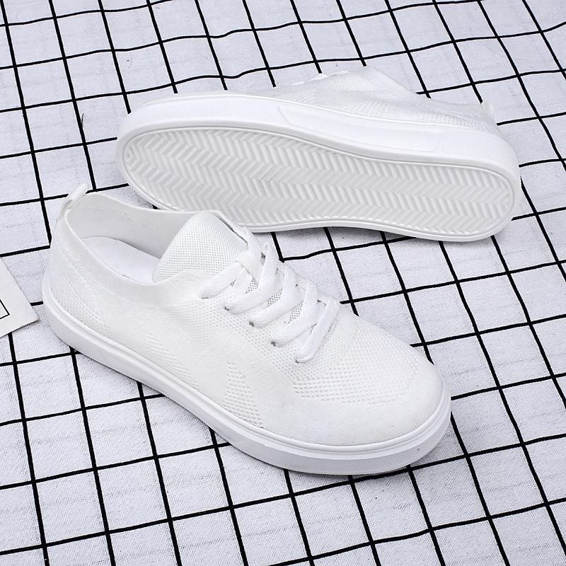 TUINANLE Pantofi Plati Femei Alb Alergare Mers pe jos Rezistenta la uzura Pantofi barbati