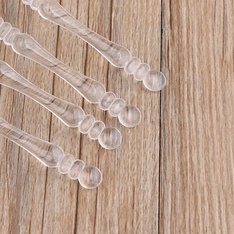 OIMG Disposable Transparent Plastic Fruit Forks