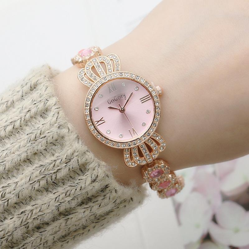 

Стразы Корона Популярные Браслет Часы Женские Часы Универсальные Девушки Кварцевые Часы Внешняя Торговля Цветной Бриллиант Приливные Часы Мори Женские Часы розовый