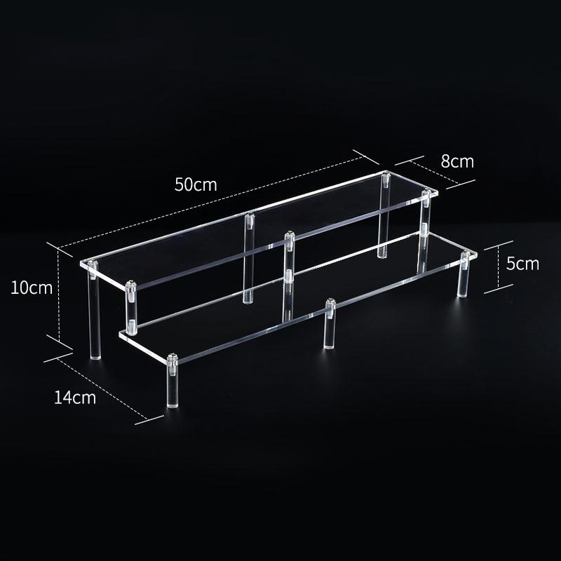 Clear 1-6 Tier Acrylic Display Stand for Funko Figures, Cupcake, Cosmetics, Perfume,Blind Box Display Riser Rack Dessert Shelf