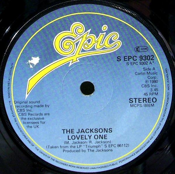 

7inch Record JACKSONS - Lovely One SEPC9302 Epic 1980 UK Soul/Funk Used