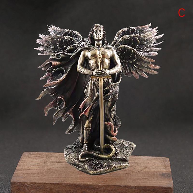 Talmudic Judaism Metatron Angel Holding Sacred Flower Of Life Geometric Statue