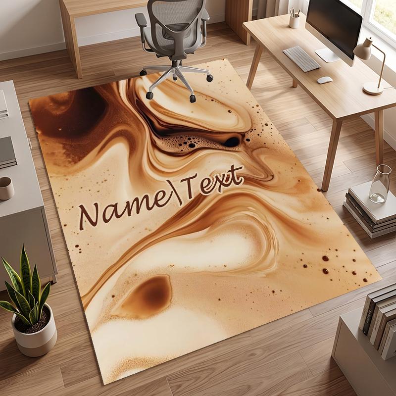 Cozy Coffee (14) Personalized Name Office Carpet Stylish Decor for Living Room Bedroom Kitchen