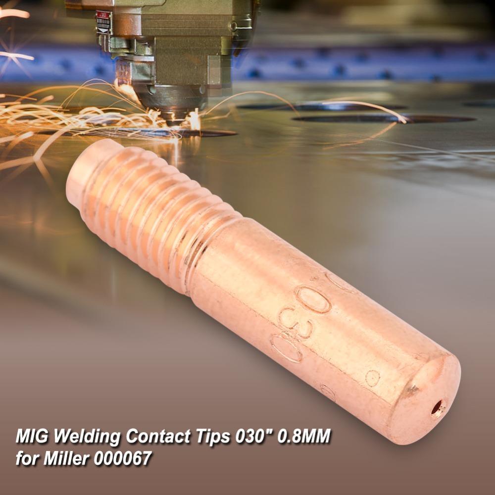 10pcs 0.024 Inch Diameter MIG Welding Contact Tips Copper Contact Tips  For MIG Welding Torch