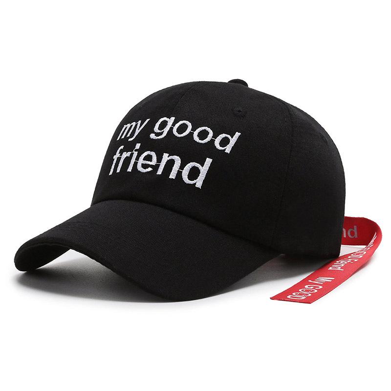 Hat Spring and Autumn New Embroidery Ribbon Baseball Cap Personalized Peaked Hat Outdoor Sun Hat Travel Hat Couple Hat
