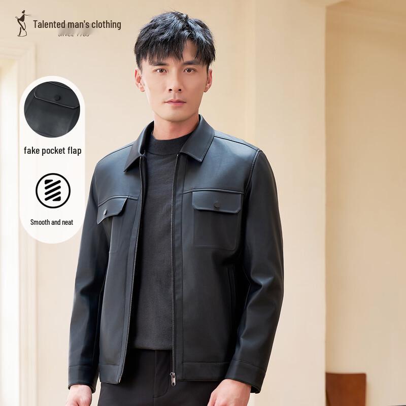 

Men s Casual Faux Leather Jacket XL 180/96A