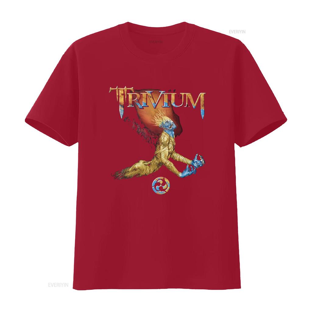 Trivium Band Tour Graphic Short Sleeve Black Shirt Unisex Unisex Kv20320 Vintage Versatile Fashion Stylish Stretched Unisex