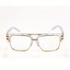 Vintage Meets Cool | Men's Metal Frame Clear Sunglasses – Hip-Hop Design
