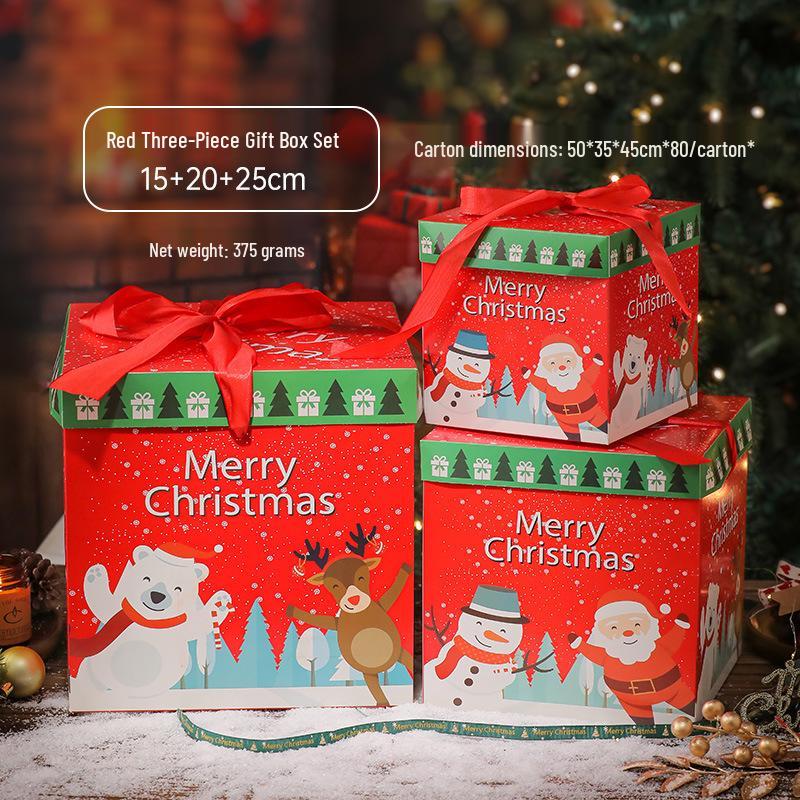Festive Stacked Gift Boxes for Christmas Window Displays and Decor