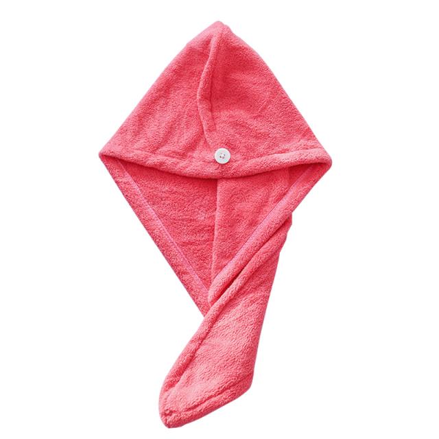 Microfibre Hair TowelHair Drying Towel WrapSuper Absorbent Hair Turban Towel with Bear Button Quick Drying Towel For Women/Kid