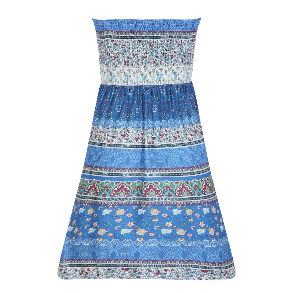 Women Sleeveless Summer Dresses For Women 2022 Wrap Chest Printed Beach Dress