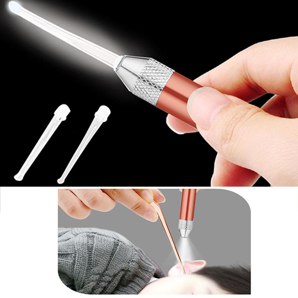 7 Pcs/Set Stainless Steel Earpick Ear Wax Removal Tool Set Glowing Ear Spoon Adult Children Safe Ear Wax Cleaning Tools